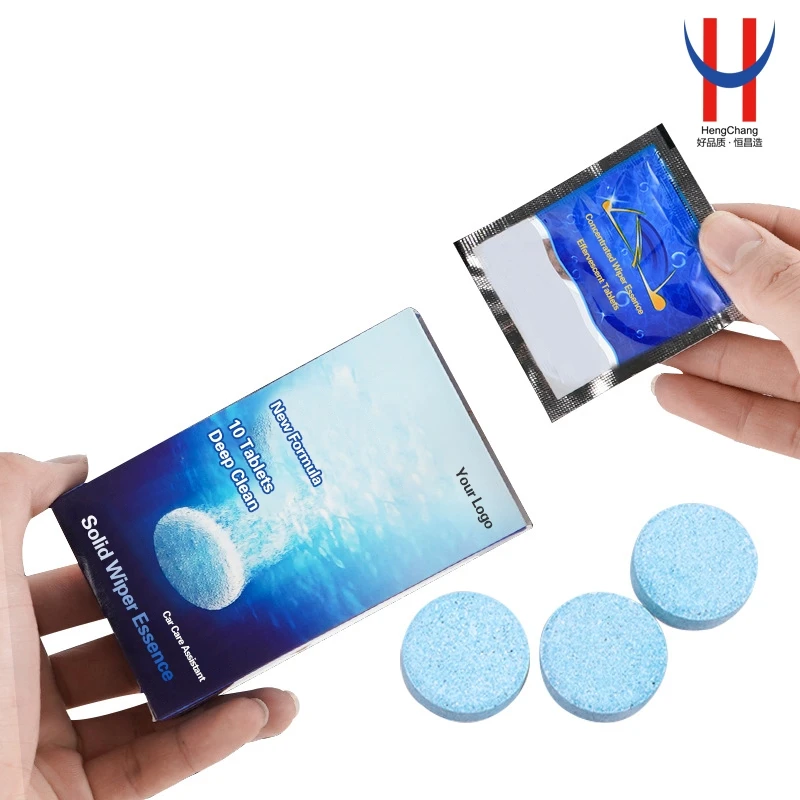 Hot selling soluble car eco window auto windshield glass cleaning wiper effervescent tablets