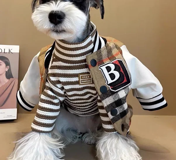 Emili Autumn/Winter Dog Clothing Thick Warm Baseball Coat Base Coat for Little Pets Fashionable Available in Large XXL Sizes