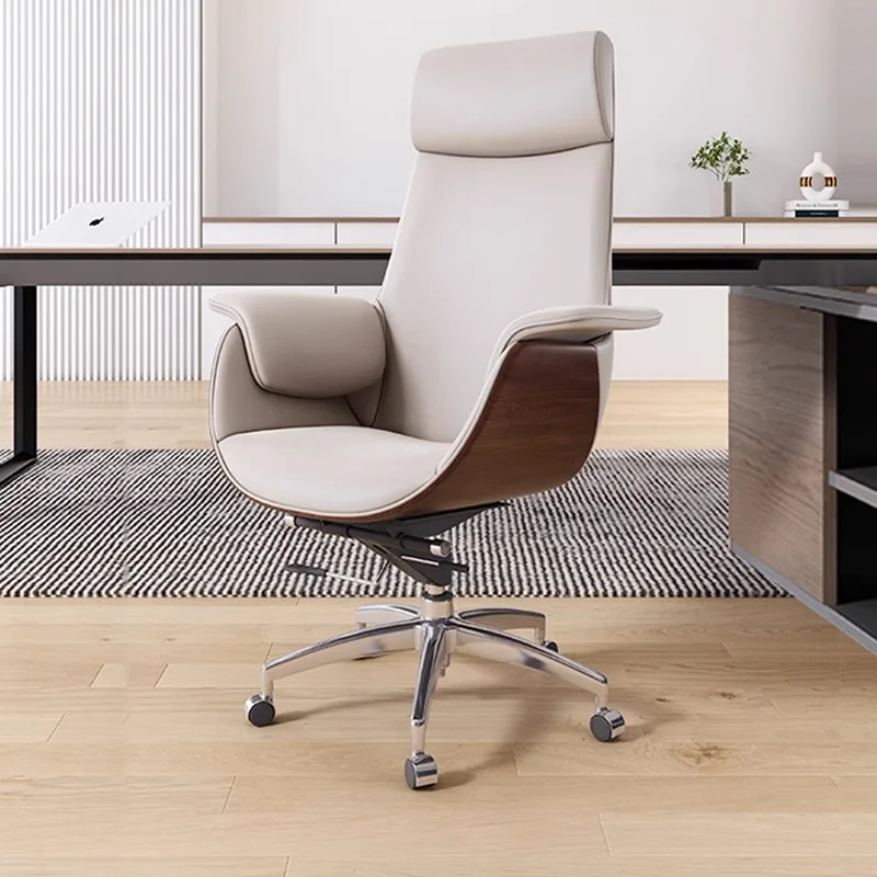 Modern Luxury Executive Office Chair for CEOs and Boss Managers Lift Feature Revolving Synthetic and Leather Material