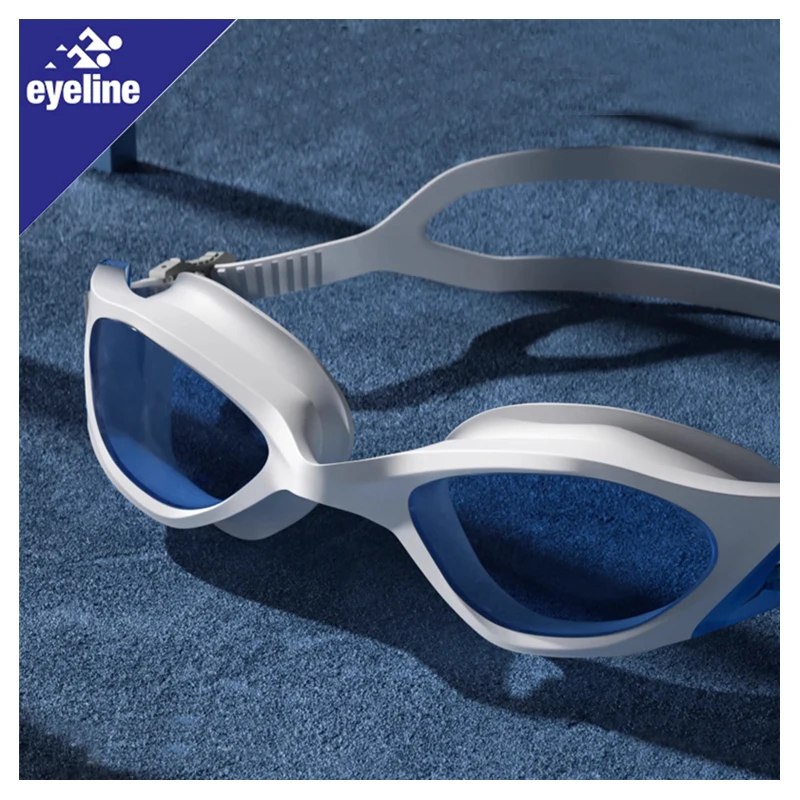 Professional Racing Customized Logo Swimming Goggles No Leaking Anti Fog Uv Protection Adult Swim Goggles With Black Strap Oem