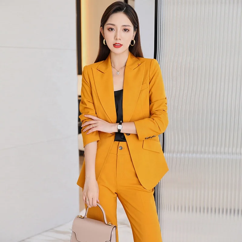 yellow blazers dress women blazer luxury custom all kinds of cape design blazer suit professional production