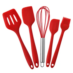 Silicone baking and pastry tool sets spatula turner brush whisk environmentally friendly kitchen utensils