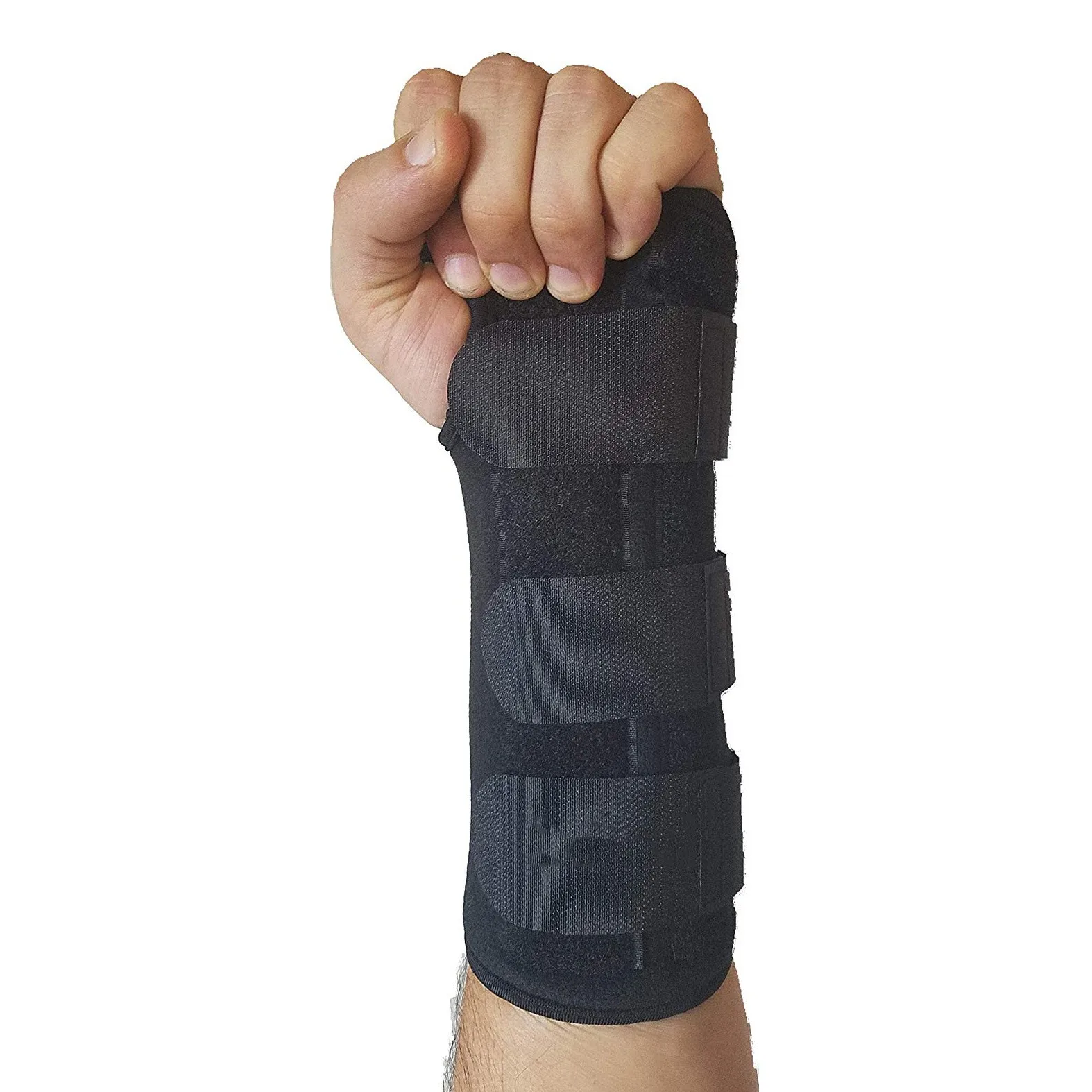 Wrist fixation band supported by wrist plate, breathable wrist sprain fixation sleeve