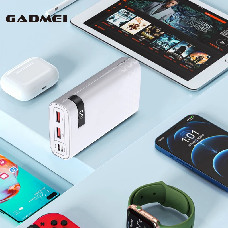 ROHS CE PSE Certificate Custom Logo Mobile Power Bank 20000mAh Digital Display  Powerbank 10000mAh