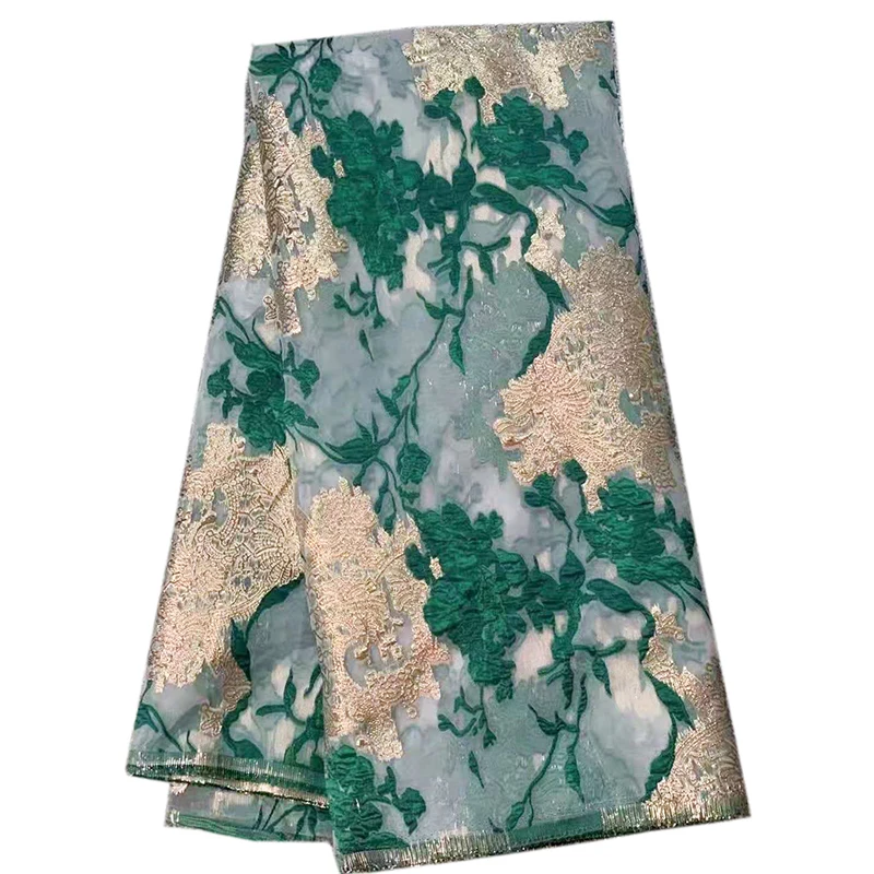 Фабричная французская жаккардовая ткань с вышивкой из органзы Африканский нигерийский тюль кружевная парчи для женщин вечернее платье