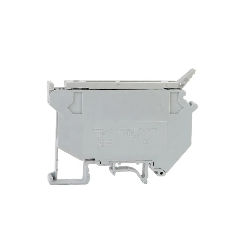 DIN Rail UK5-HESI Screw Clamp Terminal Blocks Din Rail Fuse Terminal Block