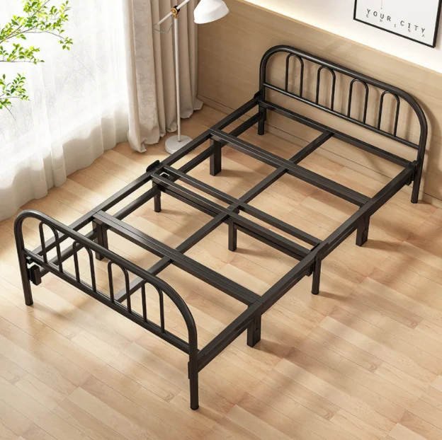 JSC-10 Metal Folding Bed Frame Foldable Space Saving Single Metal portable Folding Beds Wholesale
