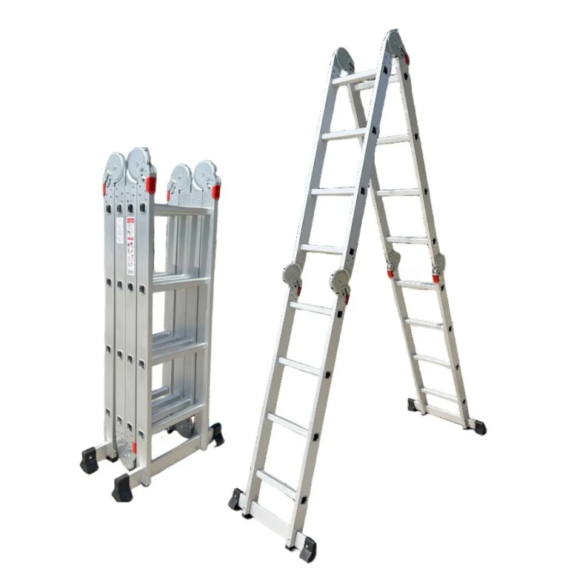 handrails and wheels warehouse climbing ladder Aluminum echelle