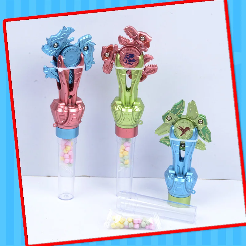Hot selling kids toys for 2024 direct from china manufacturer mini plastic finger gyroscope top toy with candy finger top toy