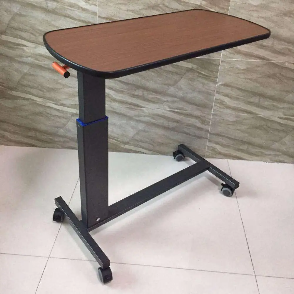 Adjustable Hospital Tilting Overbed Food Table