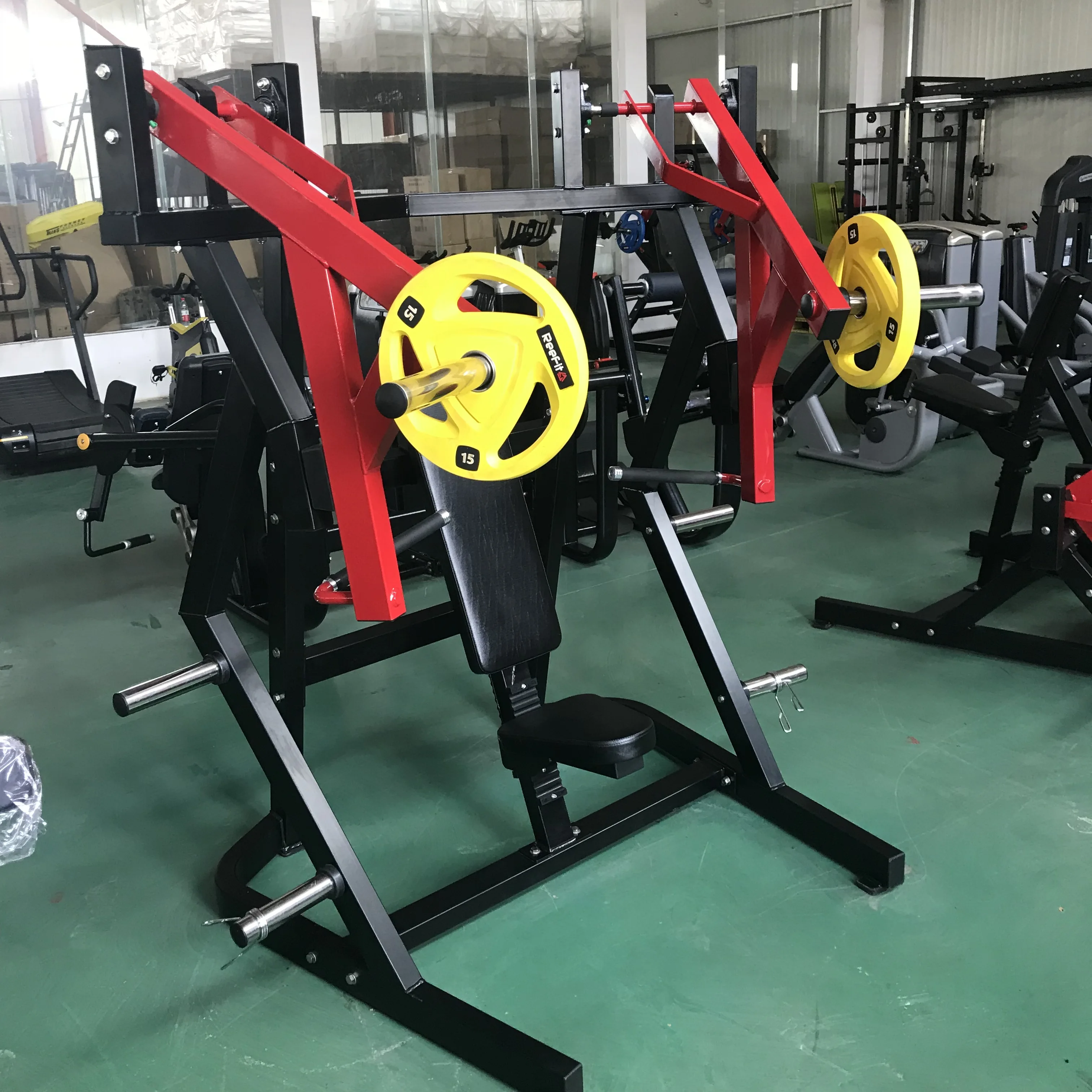 Shandong Lanbo rectangular steel weight stack rectangular plate-loaded for strength equipment use Lateral incline press machine