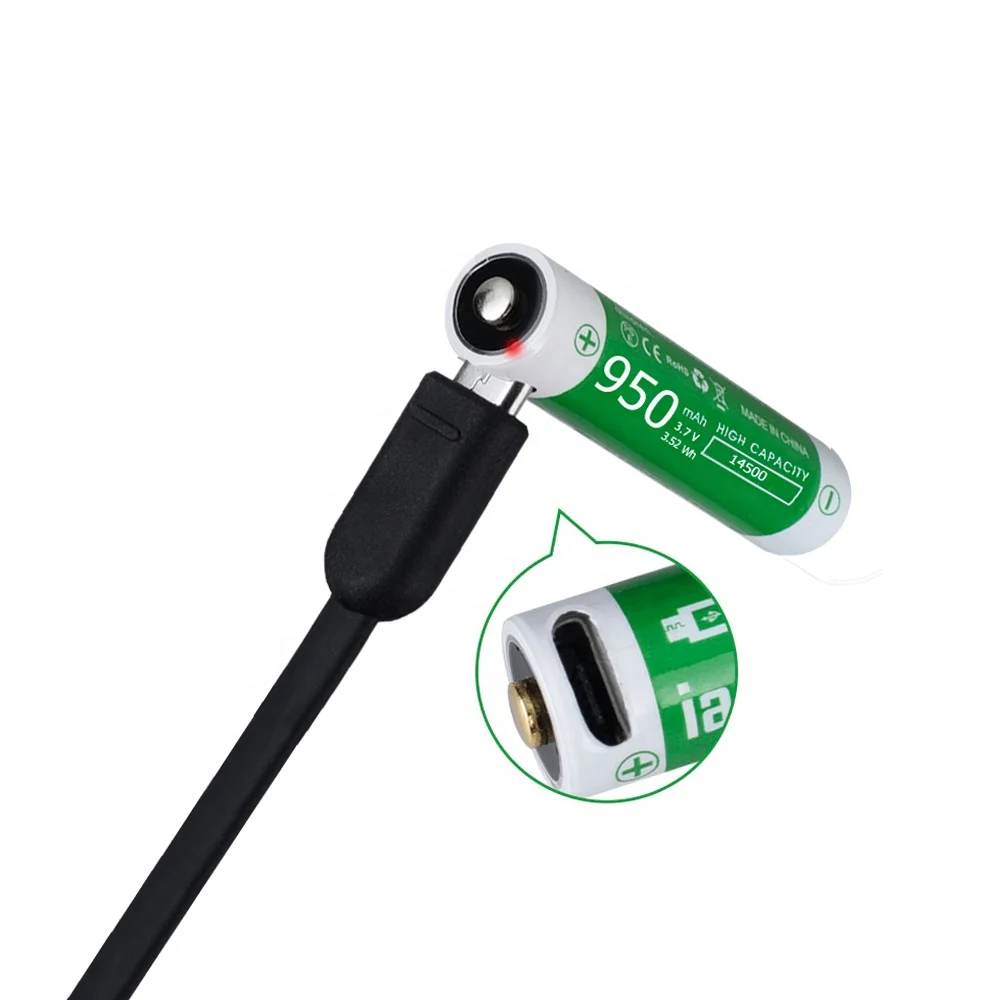 3,7 V 14500 перезаряжаемая литиевая батарея фонарик 950mah AA Размер Батарея