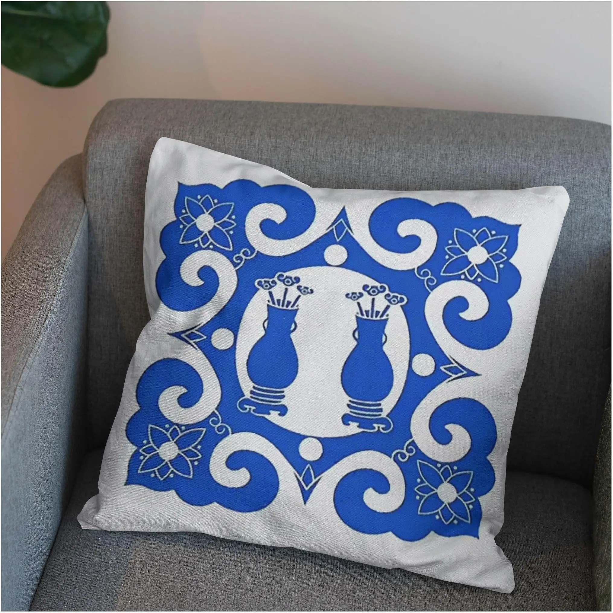 Custom Cushion Cases Soft Geometric 100% Polyester  Polyester Cotton Anti-Bacteria Air-permeable pillowcase