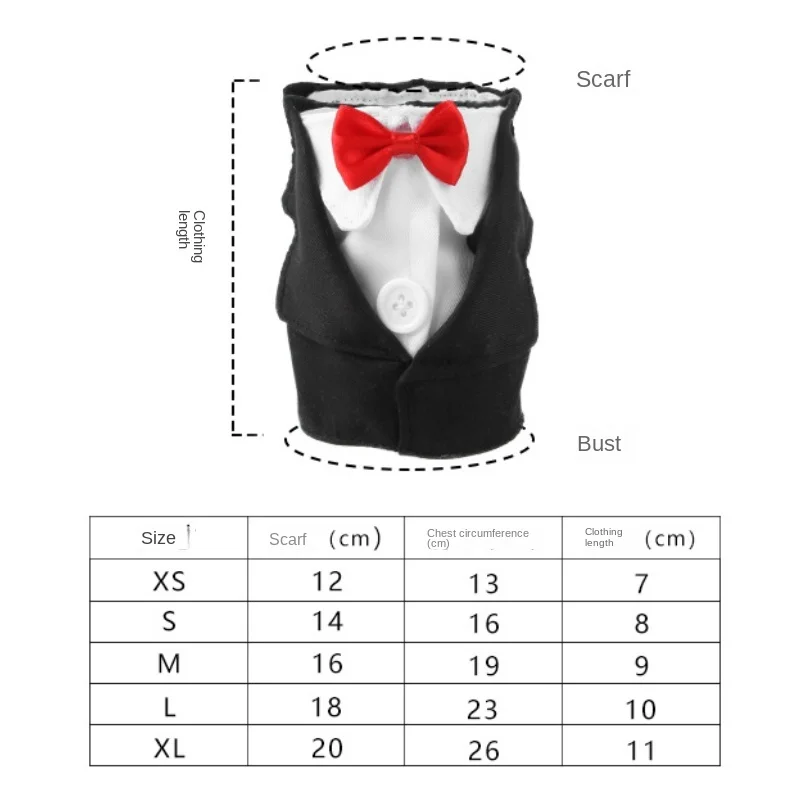 Pet Bird Gentleman Clothes Parrot Dress Chest Back Bow Tie Suit Pigeon Parrot Clothes Bird Holiday Costume Cute Business Uniform