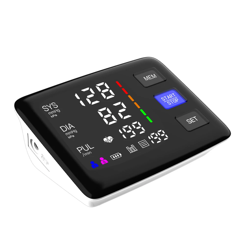 2022 New Design Smart Digital Large Screen LED Display Home Medical BP Machine Blood Pressure Monitor Sphygmomanometer Tonometer