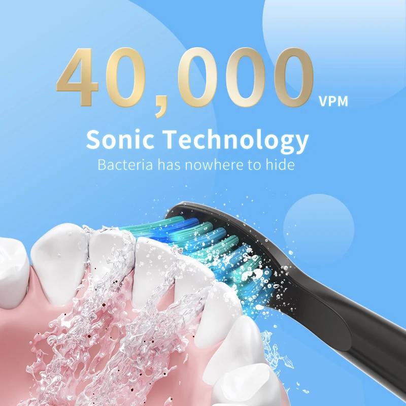 Seago SG507 5 Modes 40000 VPM Motor Smart Timer Oral Care Whitening Rechargeable Sonic Electric Toothbrush