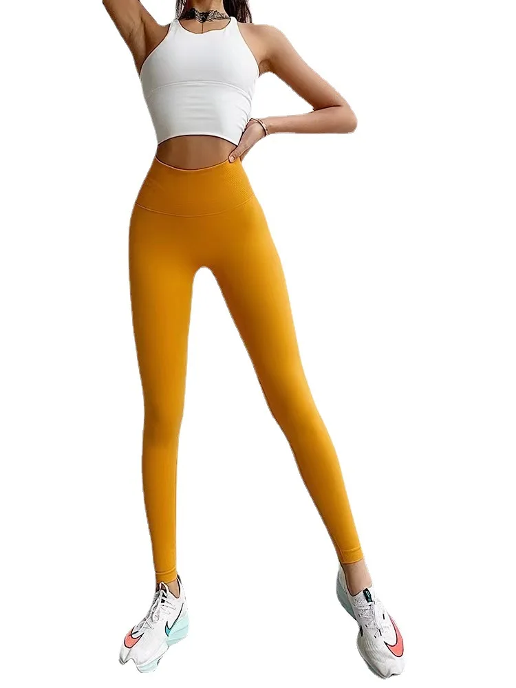 Women Gym Yoga Seamless Pants Stretchy High Waist Athletic Fitness Breathable Women Running Workout Leggings