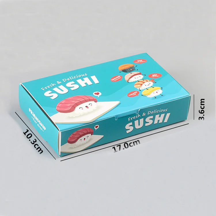 Disposable custom printed food grade  paper sushi dessert box