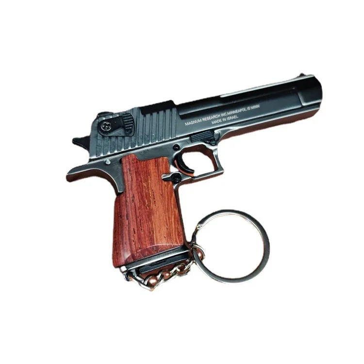 Men tactical collection gift 3 Desert Eagle Full Metal Gun Model Metal Keychain Gun Model Toy Pendant Gift Keychain
