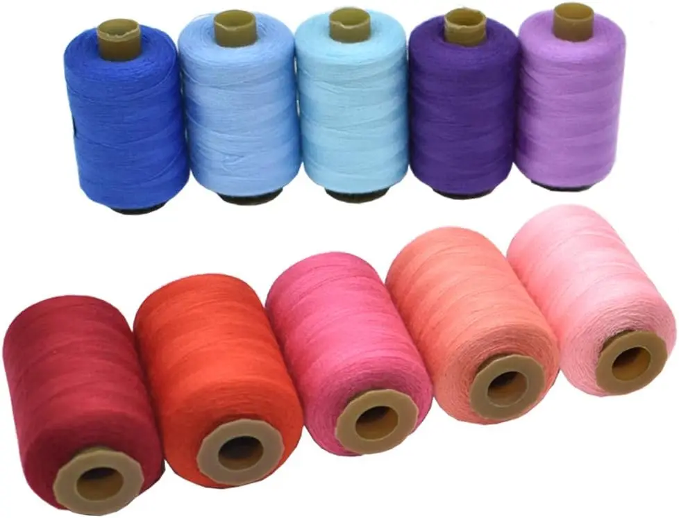 Sewing Thread 24 Colors Sewing Industrial Purpose for thread Machine and Hand Stitching 1500 Yards Nylon  Polyester