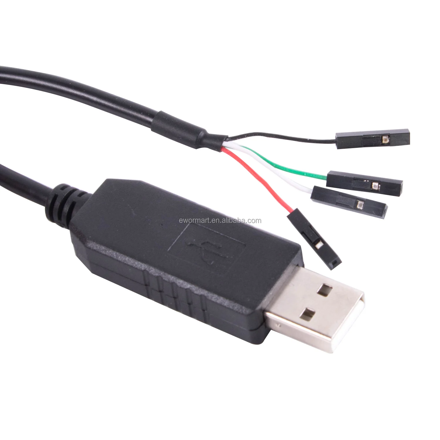 CP2102 USB to 4Pin Dupont Terminal 2.54mm Pitch RS232 Serial Communication Cable