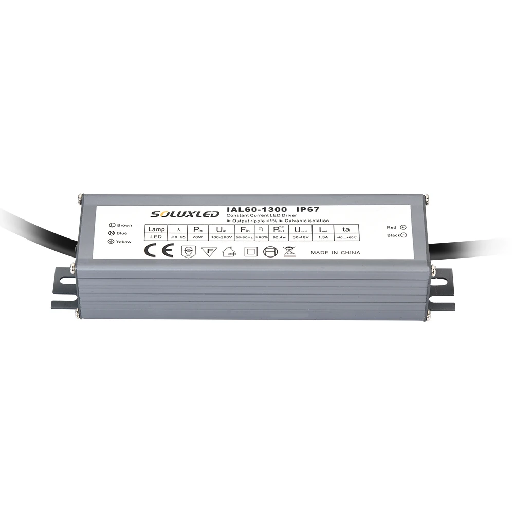 Led Driver 60W 1300mA IP67 High PFC no flicker for led quantum boards led grow lights