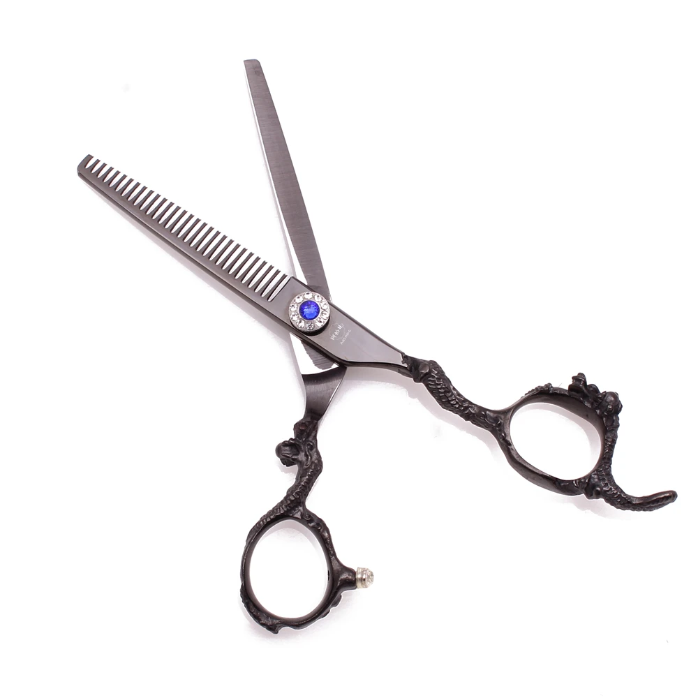 Профессиональные ножницы для волос AQIABI, 5,5 дюйма, 6 дюймов, JP, ножницы из нержавеющей стали для стрижки волос, филировочные ножницы черного цвета A9003