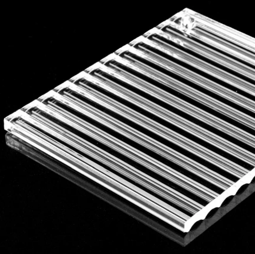 Customized Acrylic PMMA sheet Lighting High Polished Opal White Stripe Acrylic Sheet