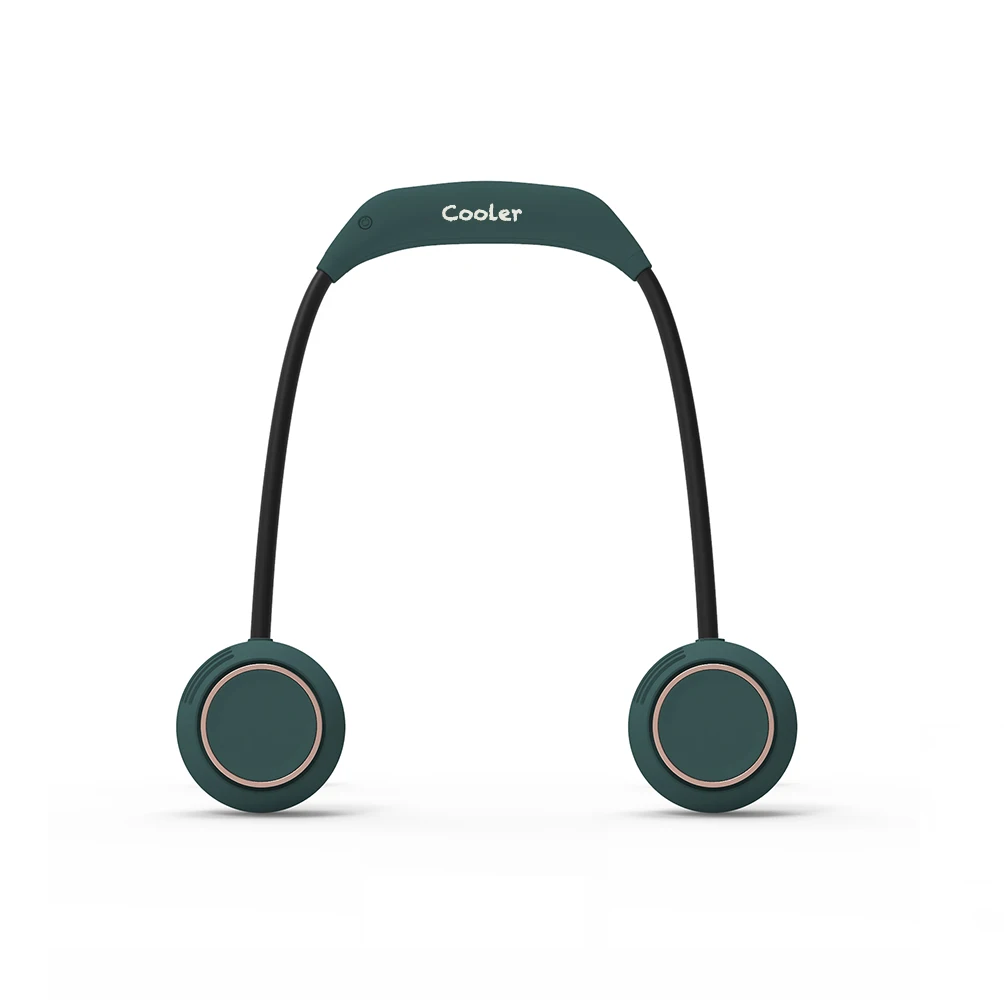 2023 hot sell new design outdoor Leafless without blade air cooler mini summer portable usb personal rechargeable neck fan