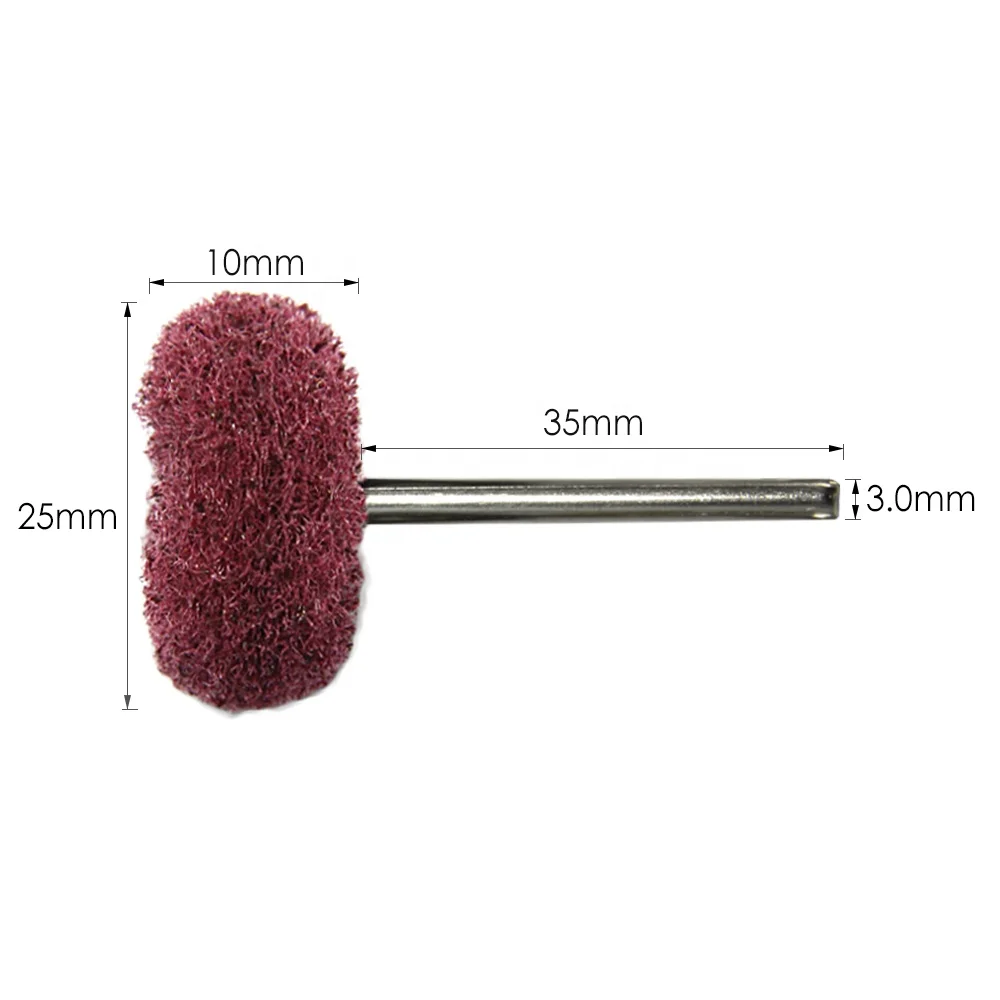 TASP Mini Drill Abrasive Brush Nylon Buffing Polishing Wheel with 3mm Shank for Dremel Rotary Tool Accessories Set