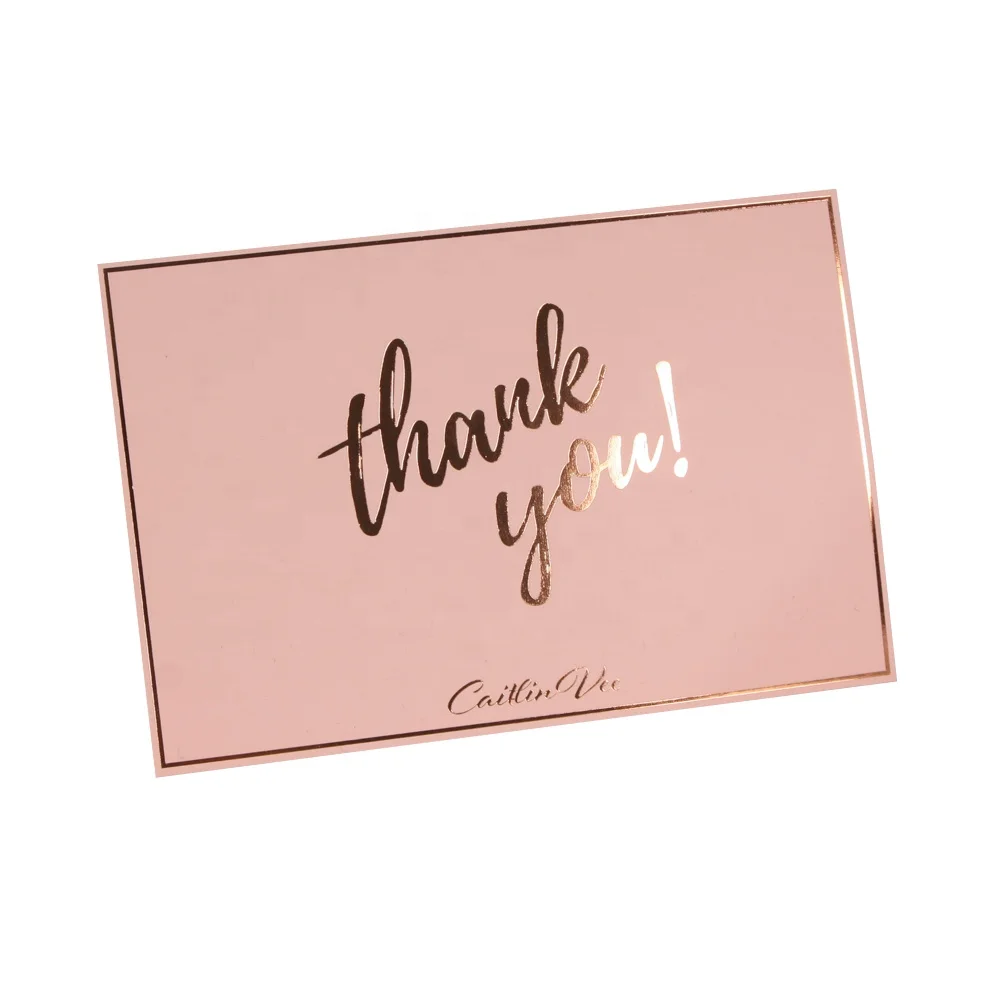 Rose Gold Thank You Card