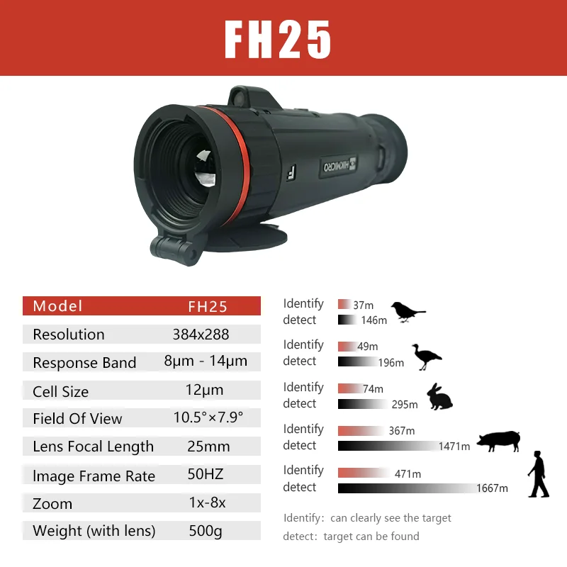 Hikmicro FH FQ thermal imaging monoculaire night vision infrared thermographic thermal imaging camera