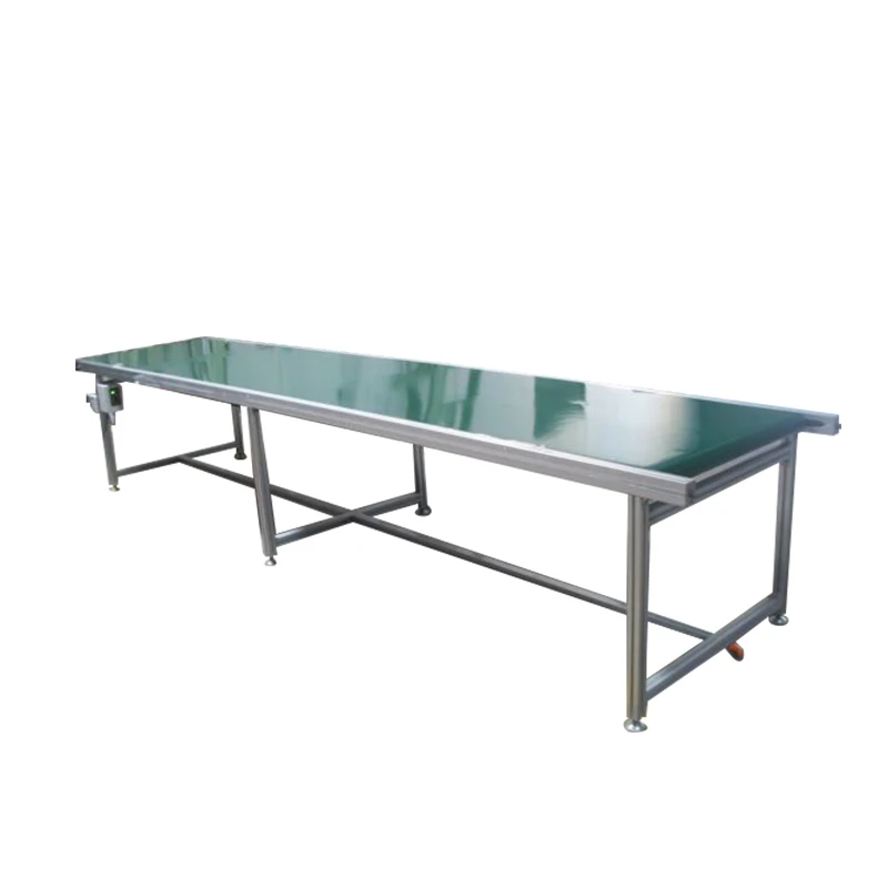 2022 Hot Sale Factory Supply Custom Assembly Line Industrial Transfer Green Pvc Belt Conveyor/coveyor Belt With Rollers