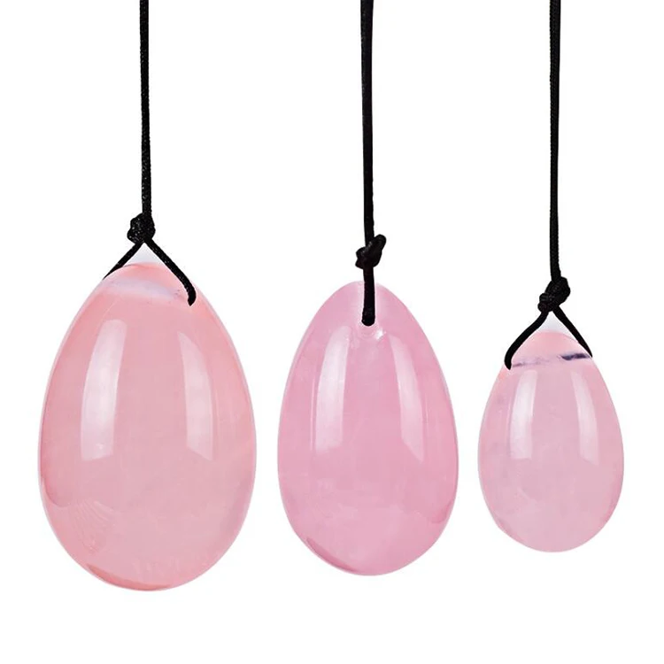 High Quality Natural Rose Quartz Crystal Yoni Egg for Women Health Care