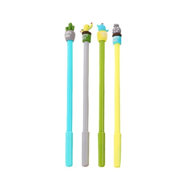 Creative Stationery Cute Cartoon Cactus Gel Pen  Student Office Supplies Sign Pen 0.5mm Wholesale