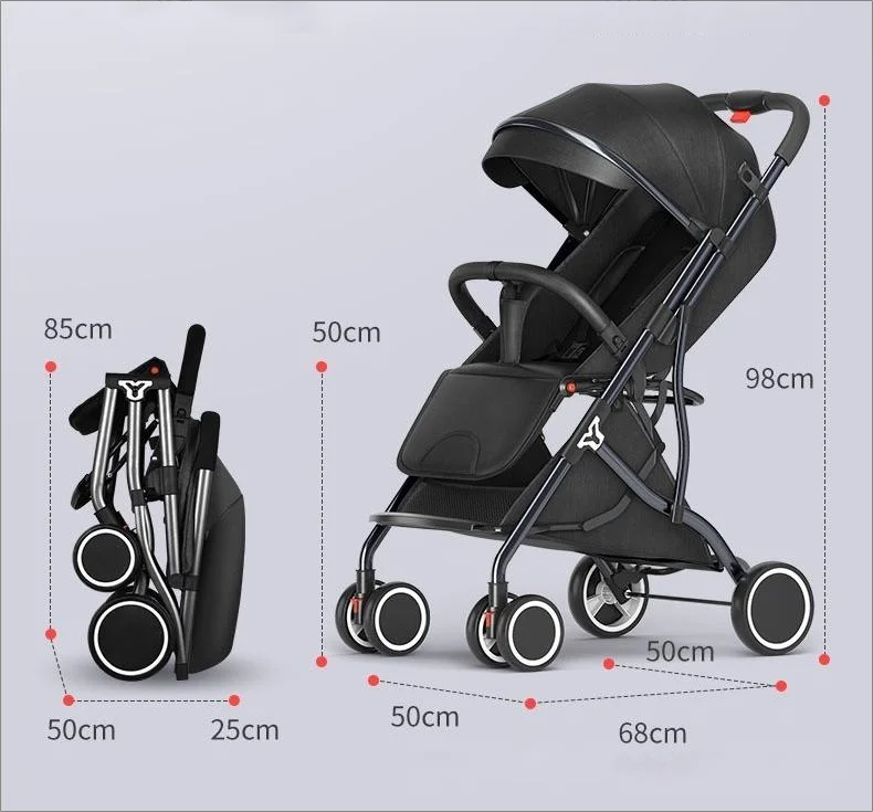 Wholesale Foldinsg Lightweight Multi-Function Child Baby Pram 3 In 1 Toddler Baby Stroller Buggy Baby Carriage