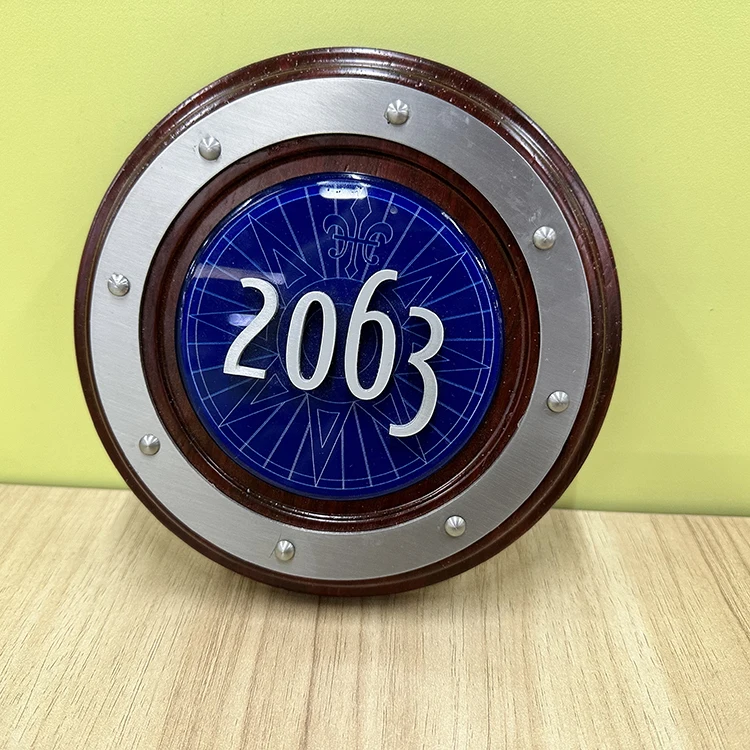 Custom metal office door sign name plate stainless steel door numbers signs