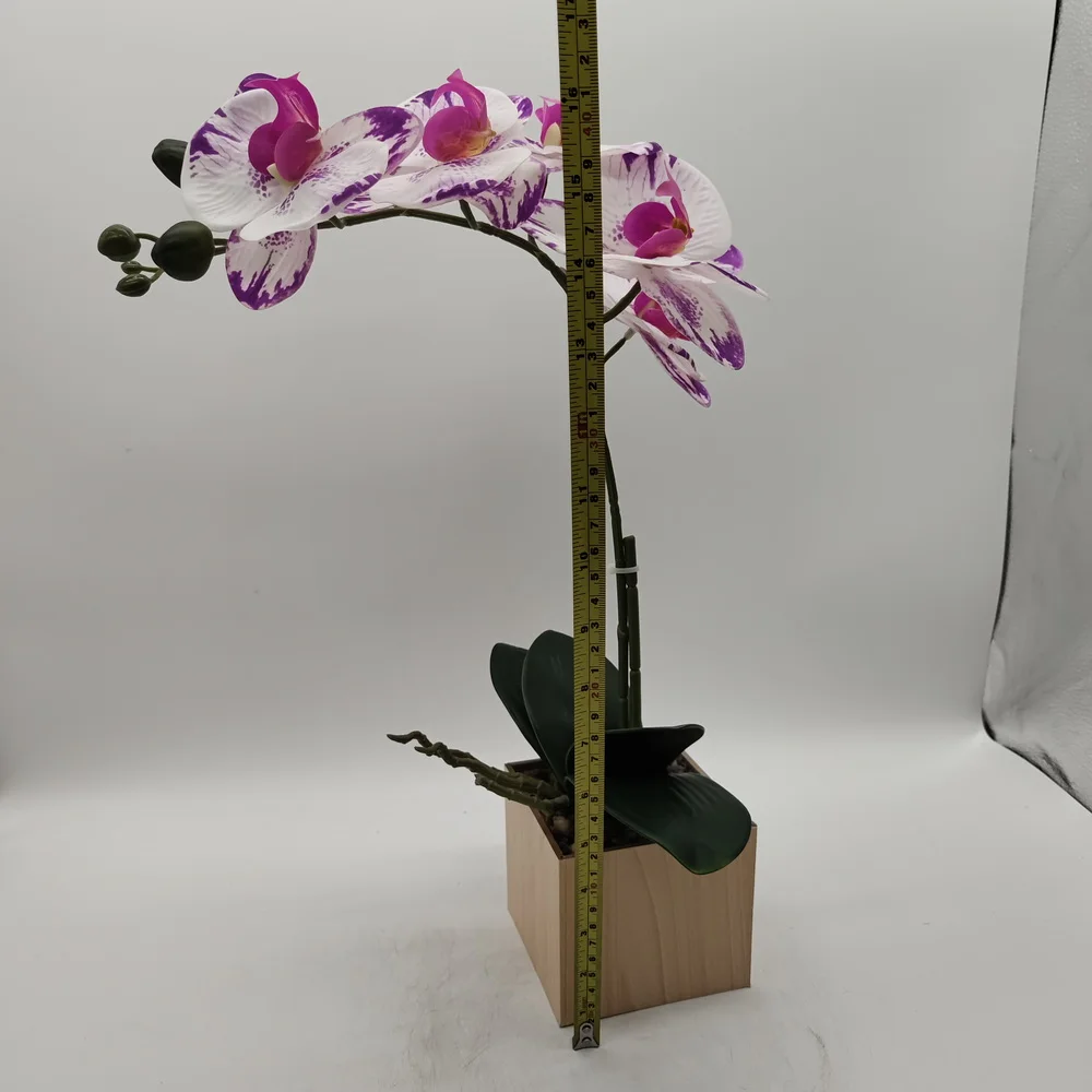 Hot sale home decor artificial flowers phalaenopsis orchid pot for garden decor