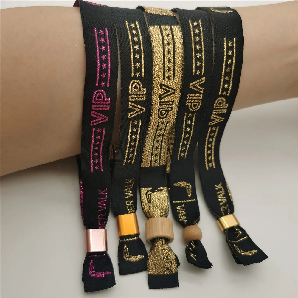 Eco-friendly polyester custom fabric wristband for events