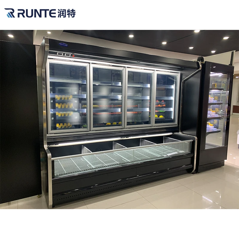 UL ETL certificate Combination Display Freezer Cabinet Commercial Freezers For Frozen Food