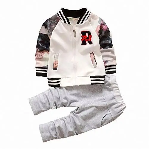 kid clothing set Boys sweatsuits Girls Cotton Tops and Pants 2 piece track suits patchwork kids sweat suits