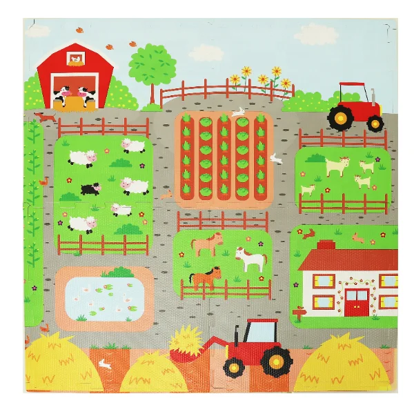 Honloy baby gym activity center with play mat baby play mat hot product city road park kids race track  play mat