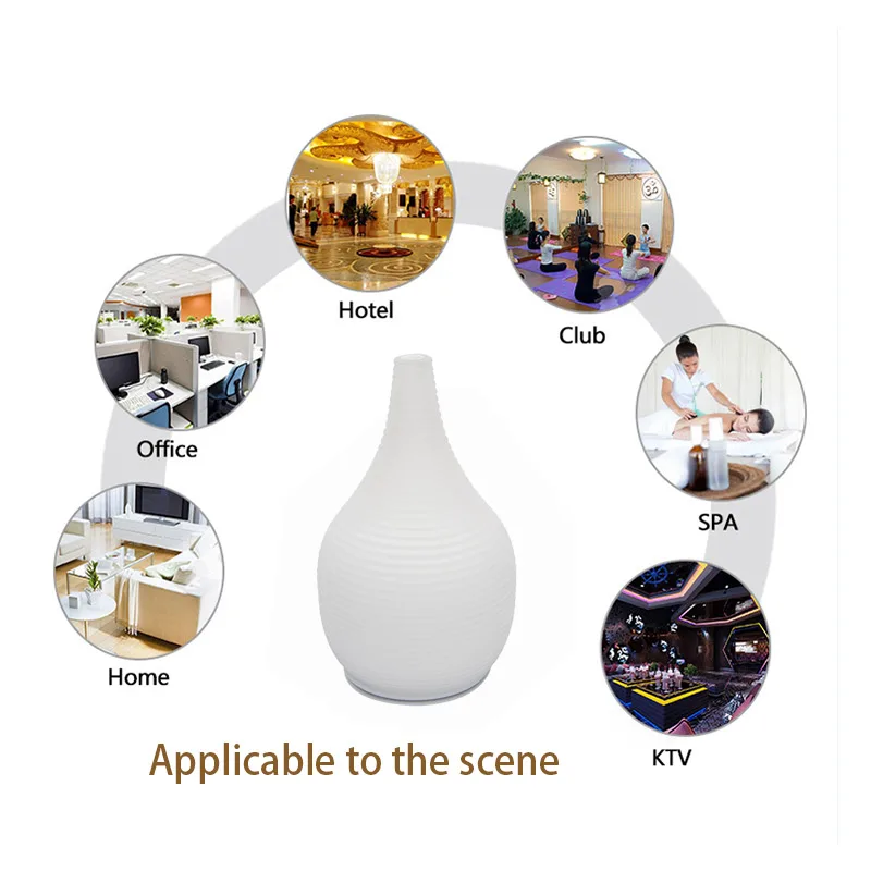 2022 Factory Direct Bottom Switch RGB Glass Air  Aroma Diffuser For Bedroom Living Room