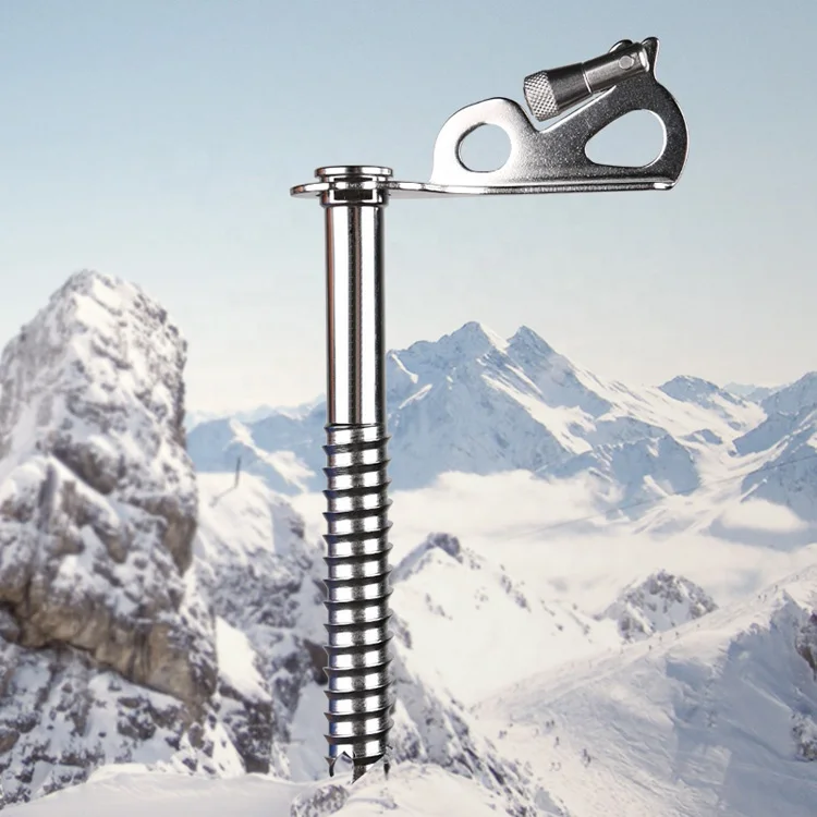 stainless steel ice screw for snow mountain climbing