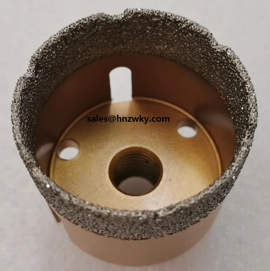 M14 Thread Vacuum Brazed Diamond Core Drill Bit Hole Saw Cutter for Tile Marble Ceramic