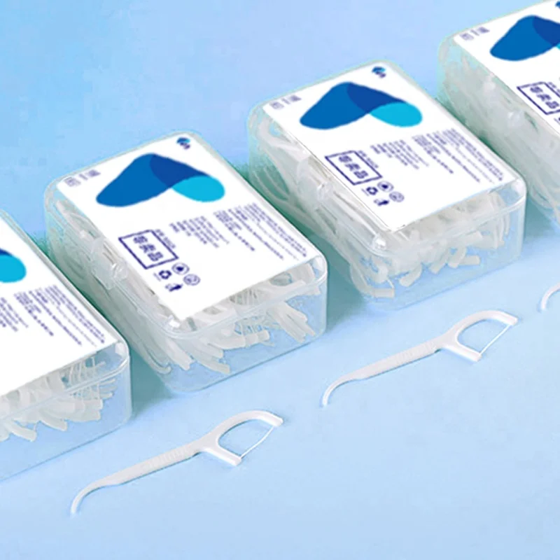 Wholesale High Quality Disposable Toothpick Mint Flavored Dental Floss Pick