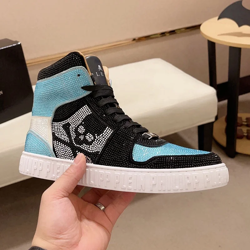 Custom Best Quality Patent Genuine Leather High Top And Jogging Skateboard Shoes For Men With Low MOQ