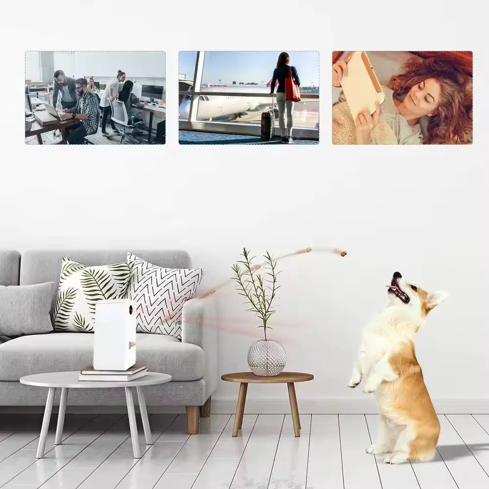 Luxury Smart Treat Tossing Auto Pet Food Dispenser App Control Cat Toy Feeder Camera Pet Treat Dispenser