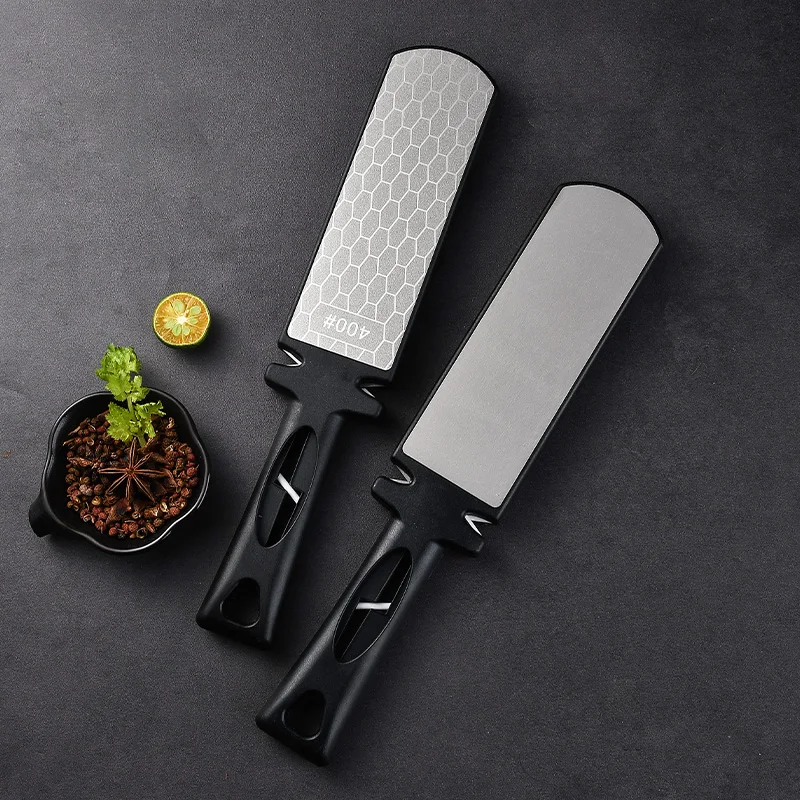 Household Portable Pink Blue Emery Double-sided Five-use Quick Knife Scissors Sharpener Top Quality Diamond Kitchen Gadget