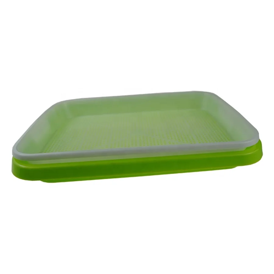 Plastic Hydroponic Seedling Tray Flat Bean Sprouts Seedling Tray
